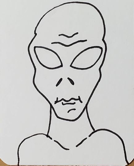 Alien-Drawing-Outline