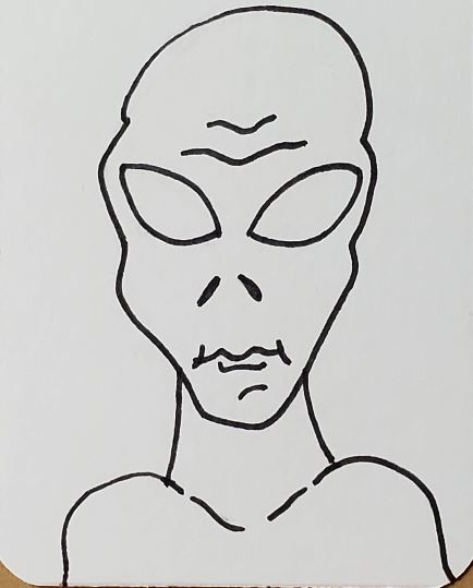 simple alien drawing