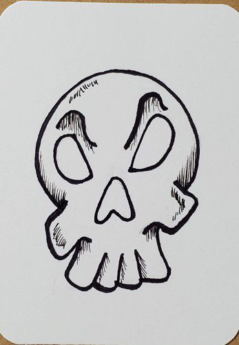 Cartoon-Skull-Outline