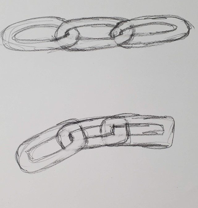 Chains Drawing - How To Draw Chains Step By Step