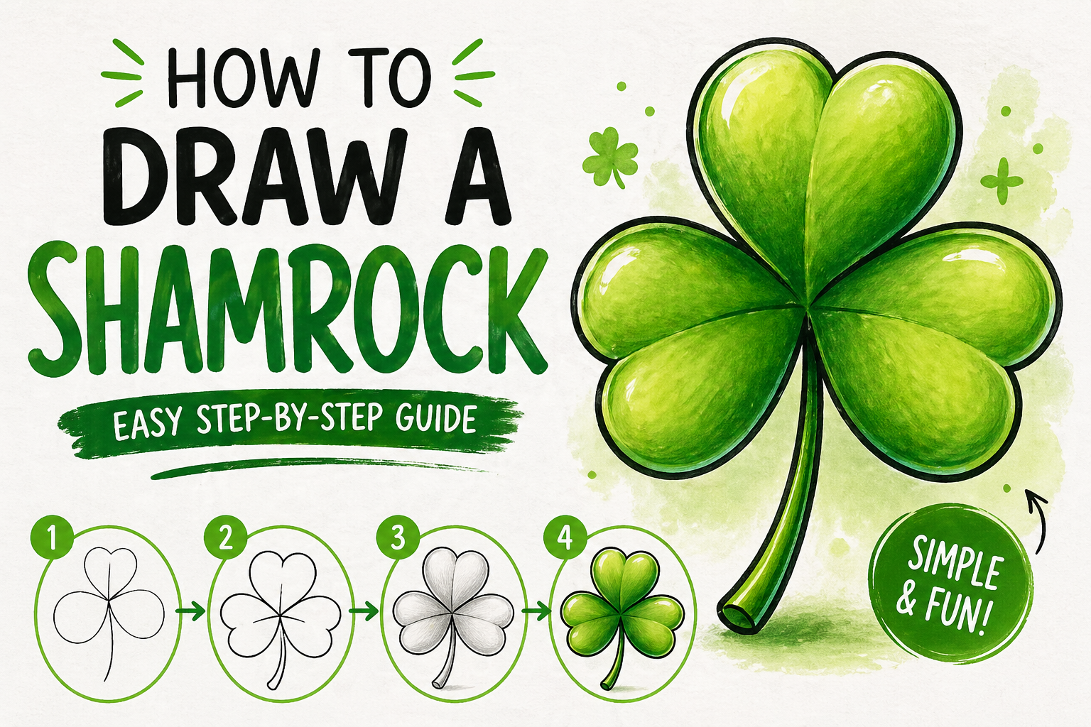 How to Draw a Shamrock (Simple Method for Beginners)