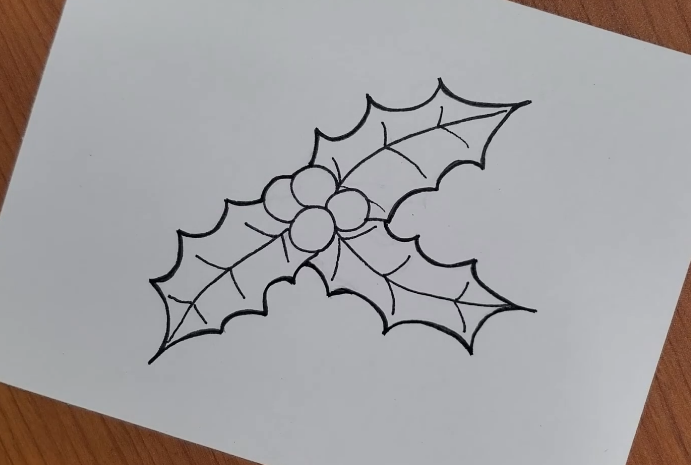 Christmas-Holly-Outline
