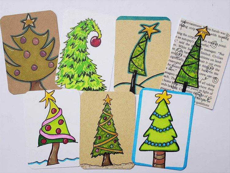 christmas tree drawings ideas