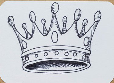 crown outline drawing