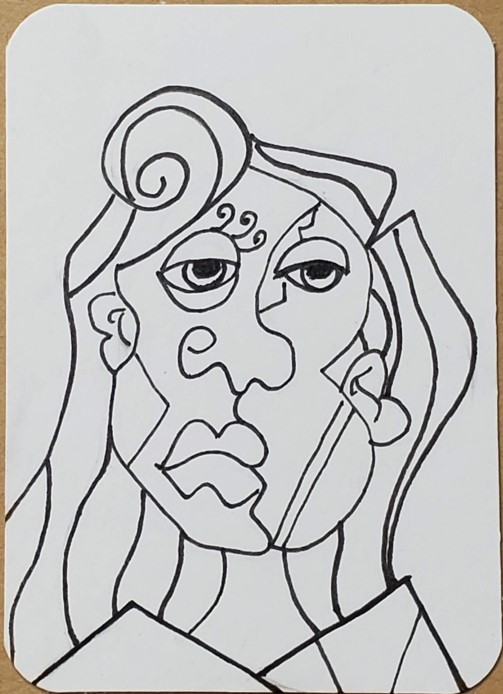 Cubism-Portrait-Outline