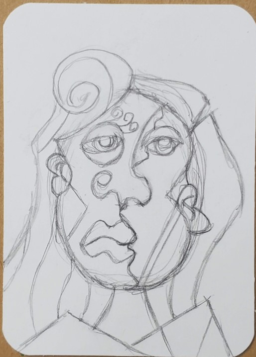Cubism-Portrait-Sketch