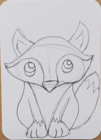 Cute-Cartoon-Fox-Drawing-Tail