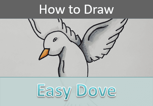 How to Draw an Easy Dove (step by step) - Art by Ro