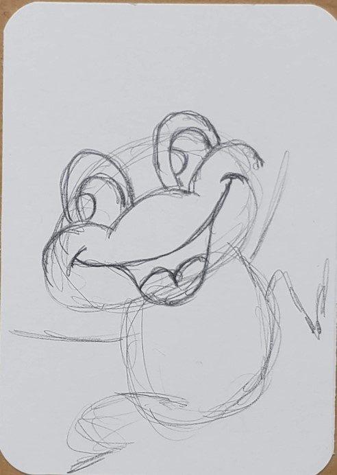 Frog Drawing Mouth Tongue