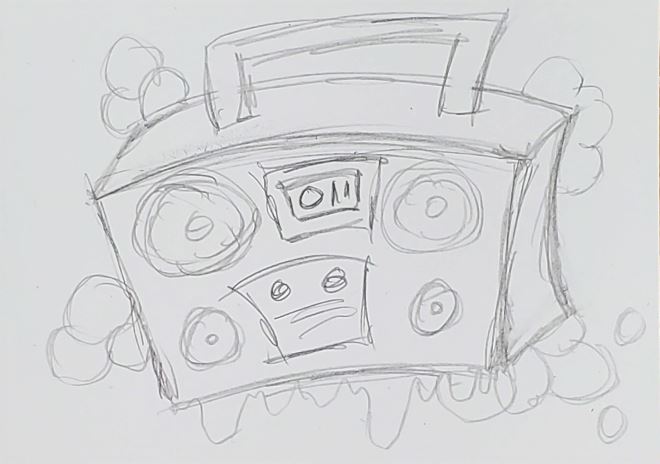 graffiti art boombox