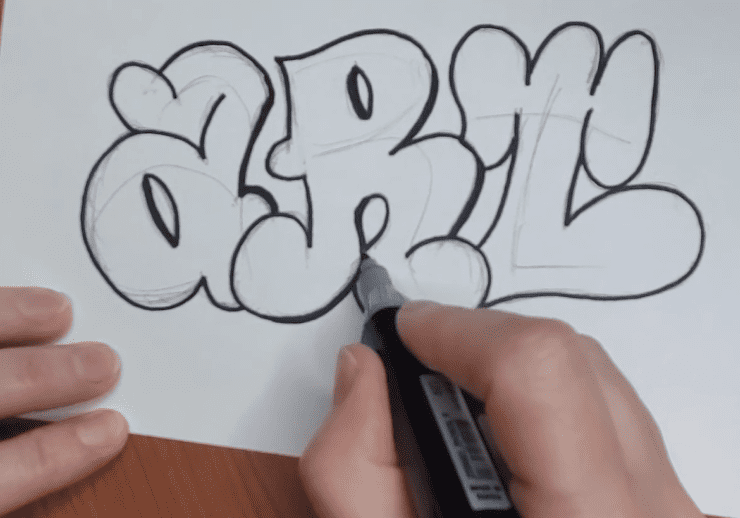 How-to-Draw-Graffiti-Bubble-Letters-Outline