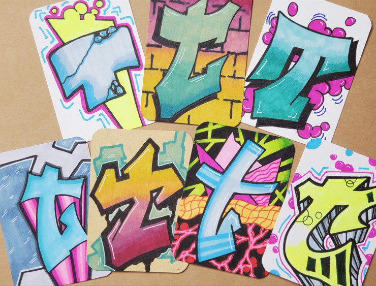 letter t in graffiti