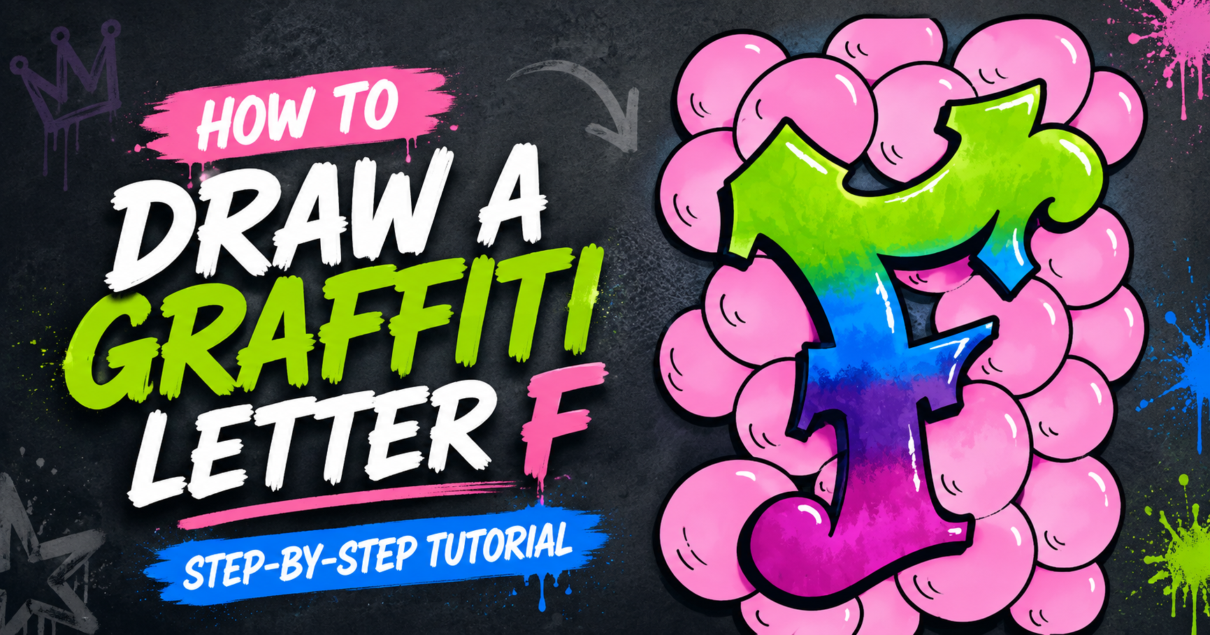 How to Draw a Graffiti Letter F Step by Step