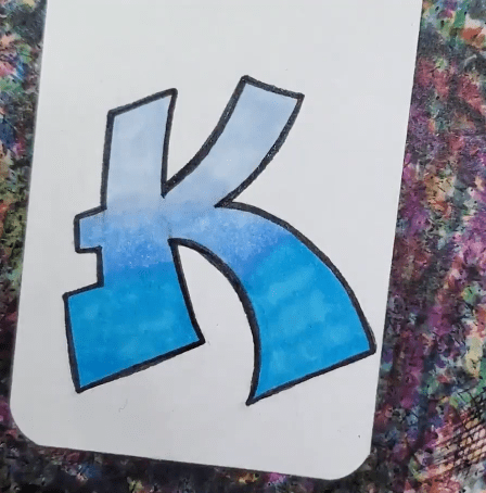 Graffiti-K-Drawing-Blue-Markers