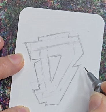 Graffiti-Letter-D-Sketch