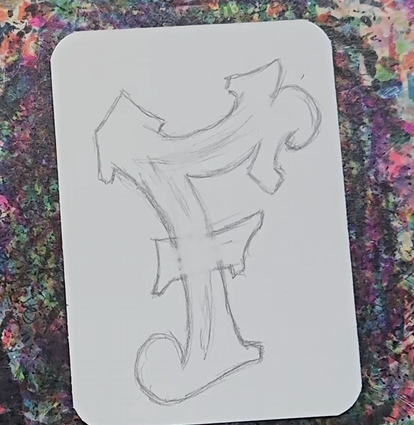 Graffiti-Letter-F-Sketch