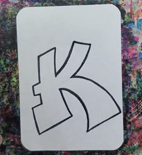 Graffiti-Letter-K-Outline