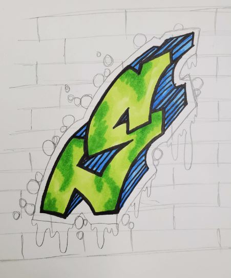 How to Draw Graffiti Letter S for Beginner Artists - Art by Ro