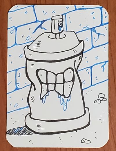 cool drawings of graffiti spray cans