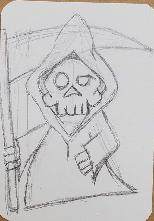 Grim Reaper Drawing Tutorial - How to draw Grim Reaper step by step