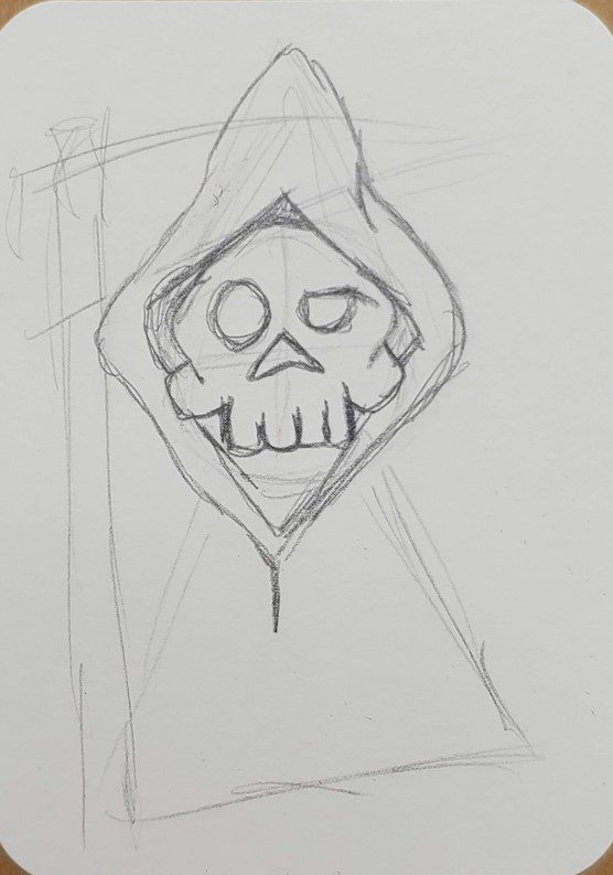 grim reaper face drawings