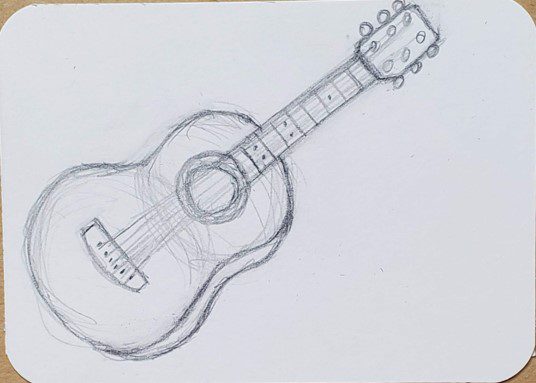 How to Draw a Guitar – Step by Step Guide | Doodle art for beginners, Music  drawings, Art drawings for kids