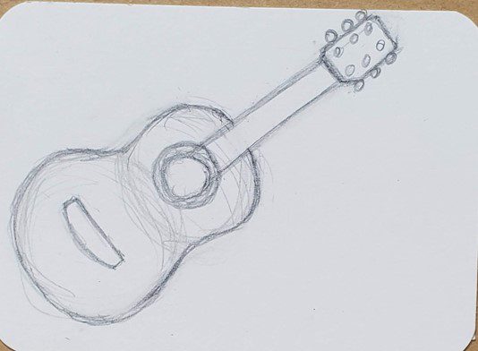 guitar drawings art