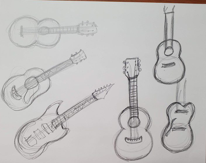 Mans Hand Playing Guitar Pencil Drawing स्टॉक इलस्ट्रेशन 1524131105 |  Shutterstock