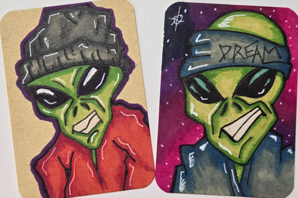Hip-Hop-Alien-Drawings