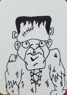 How-To-Draw-Frankenstein-Ink