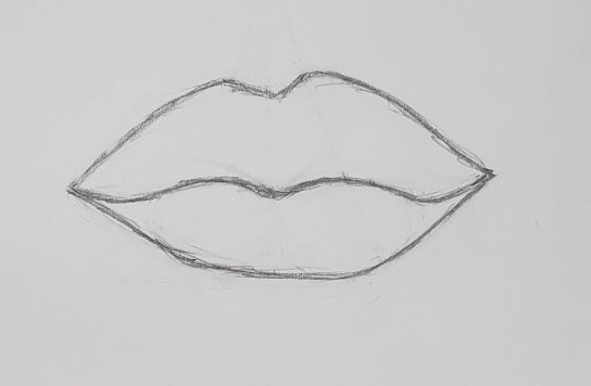 how to draw lips easy step by step