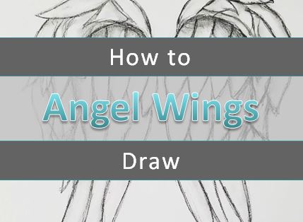 how to draw angel wings