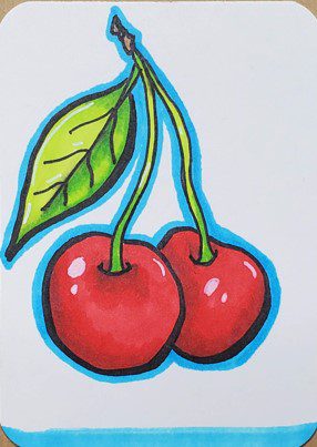 How-to-Draw-Cherries-with-Markers