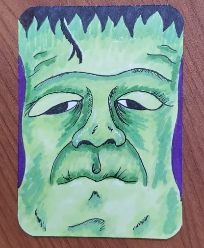 How-to-Draw-Frankenstein-Head-with-Markers