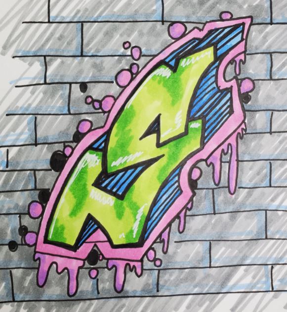How-to-Draw-Graffiti-Letter-S-Finished