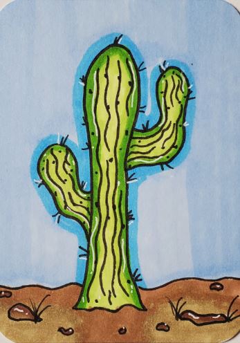 How-to-Draw-a-Cactus-with-Markers