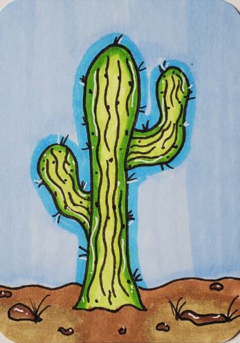 Cactus marker doodles  Cactus painting, Cactus paintings, Cactus drawing