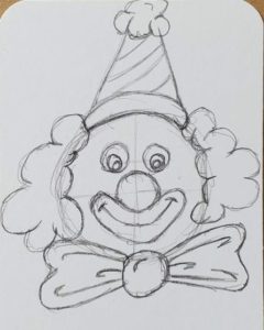 Our drawing of Clown Boxy