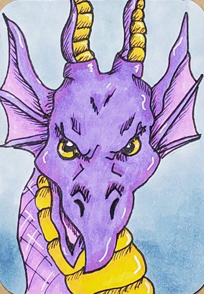 How-to-Draw-a-Dragon-Head-with-Markers