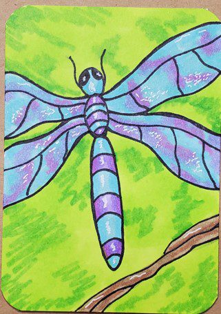 How-to-Draw-a-Dragonfly-with-Markers