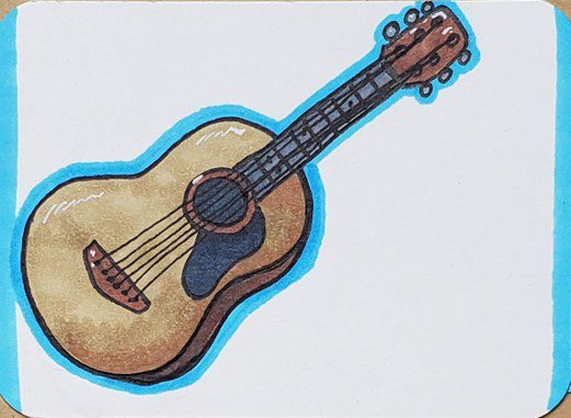 How-to-Draw-a-Guitar-with-Markers