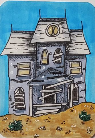 How-to-Draw-a-Haunted-House-Color