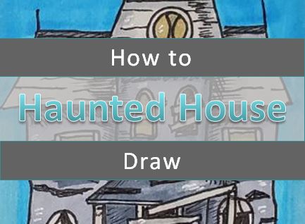 haunted house pictures to draw