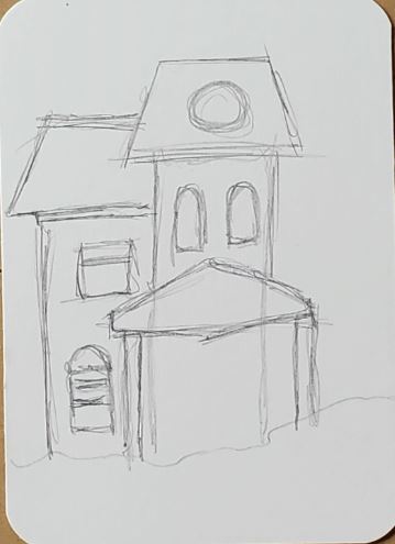 haunted house images drawing