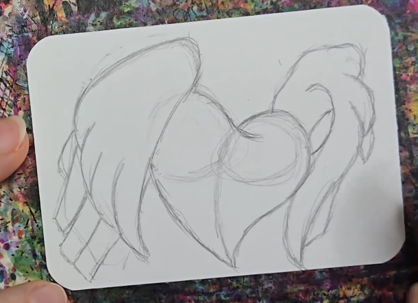 How-to-Draw-a-Heart-with-Wings-Sketch