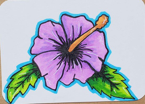 How to Draw a Hibiscus Flower with Colored Pencils