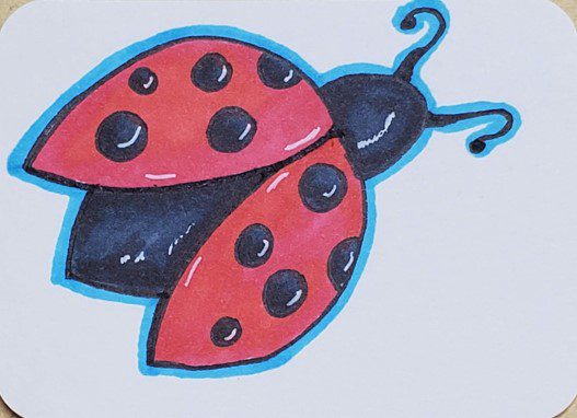 How-to-Draw-a-Ladybug-with-Markers