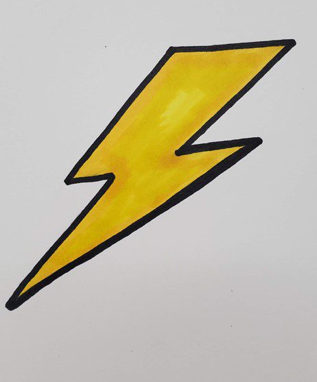 How-to-Draw-a-Lightning-Bolt-with-Markers