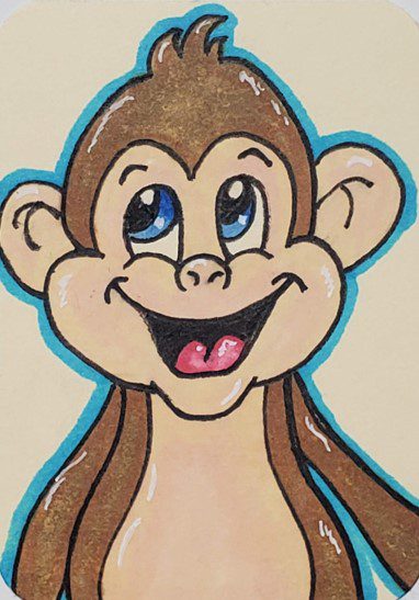 How-to-Draw-a-Monkey-with-Markers