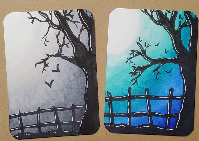 Night-Sky-Drawings-with-Markers-for-Halloween